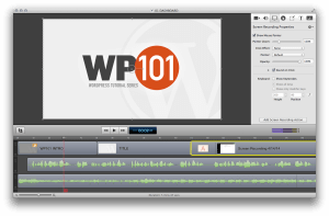 ScreenFlow screen recording software in action.